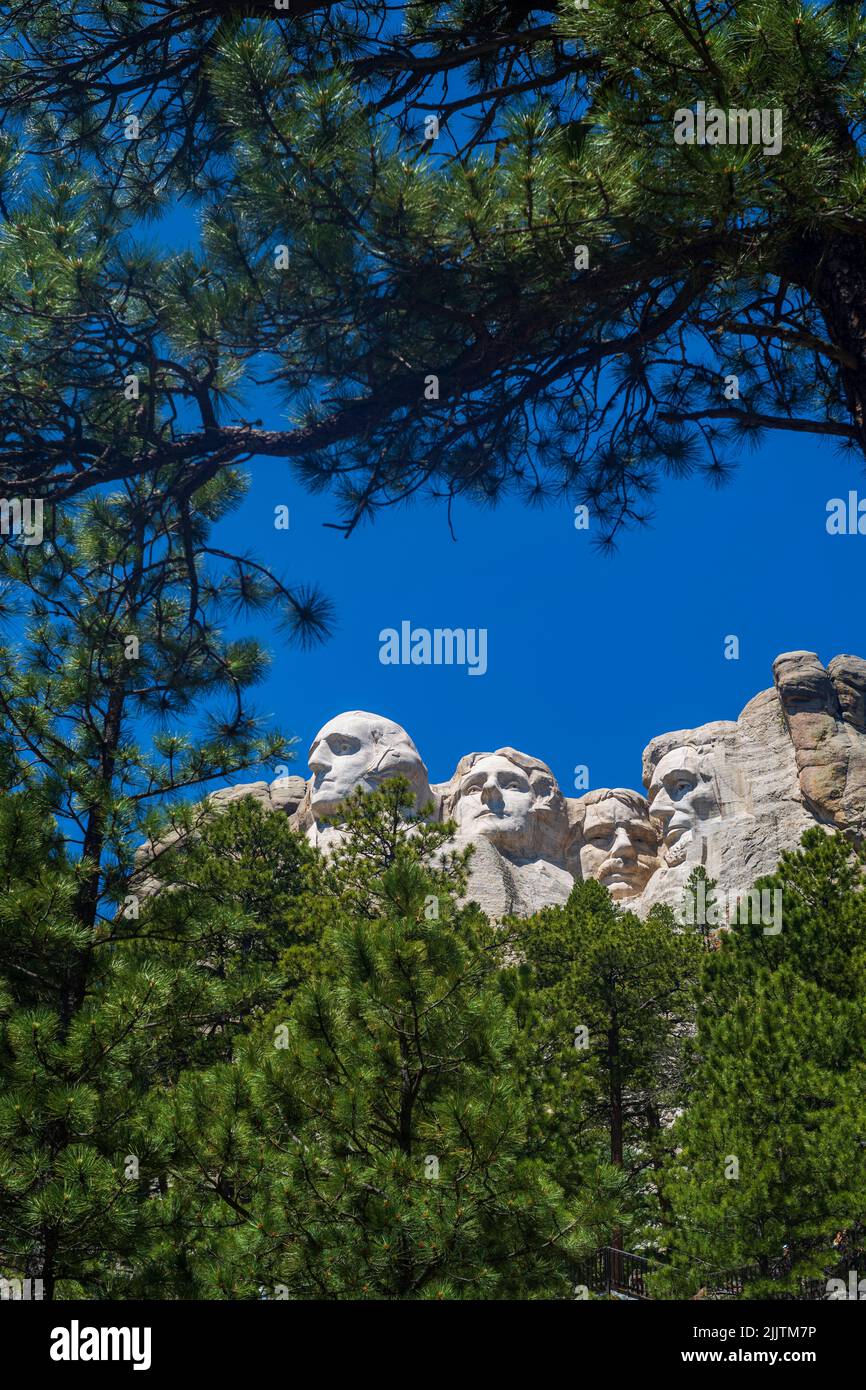 Mount Rushmore National Memorial depicts the U.S. presidents George ...