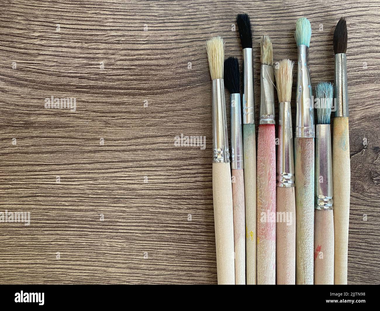 Top view brushes paint hi-res stock photography and images - Alamy