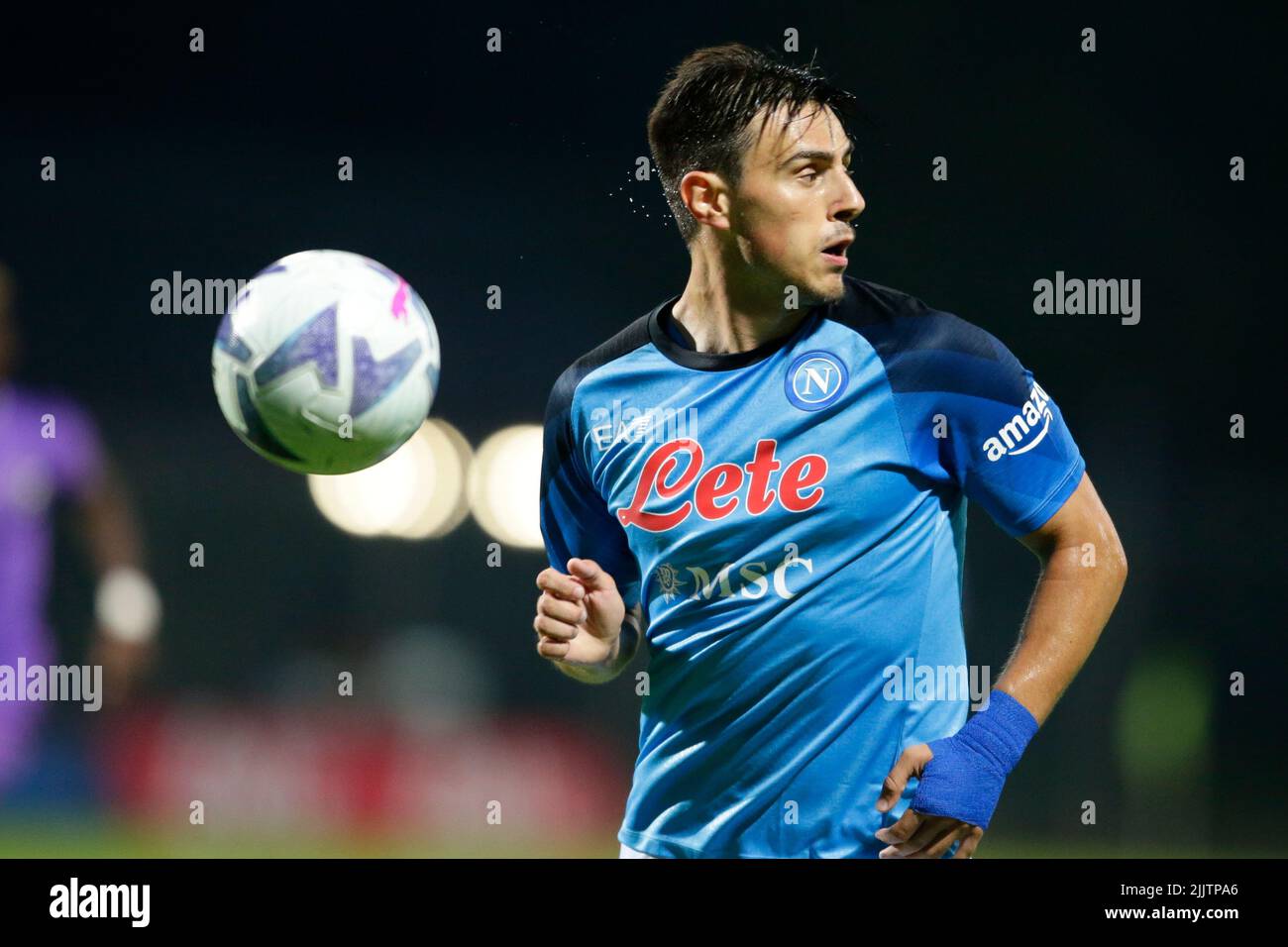 SSC Napoli's Macedonian Midfielder Eljif Elmas Controls The Ball During ...