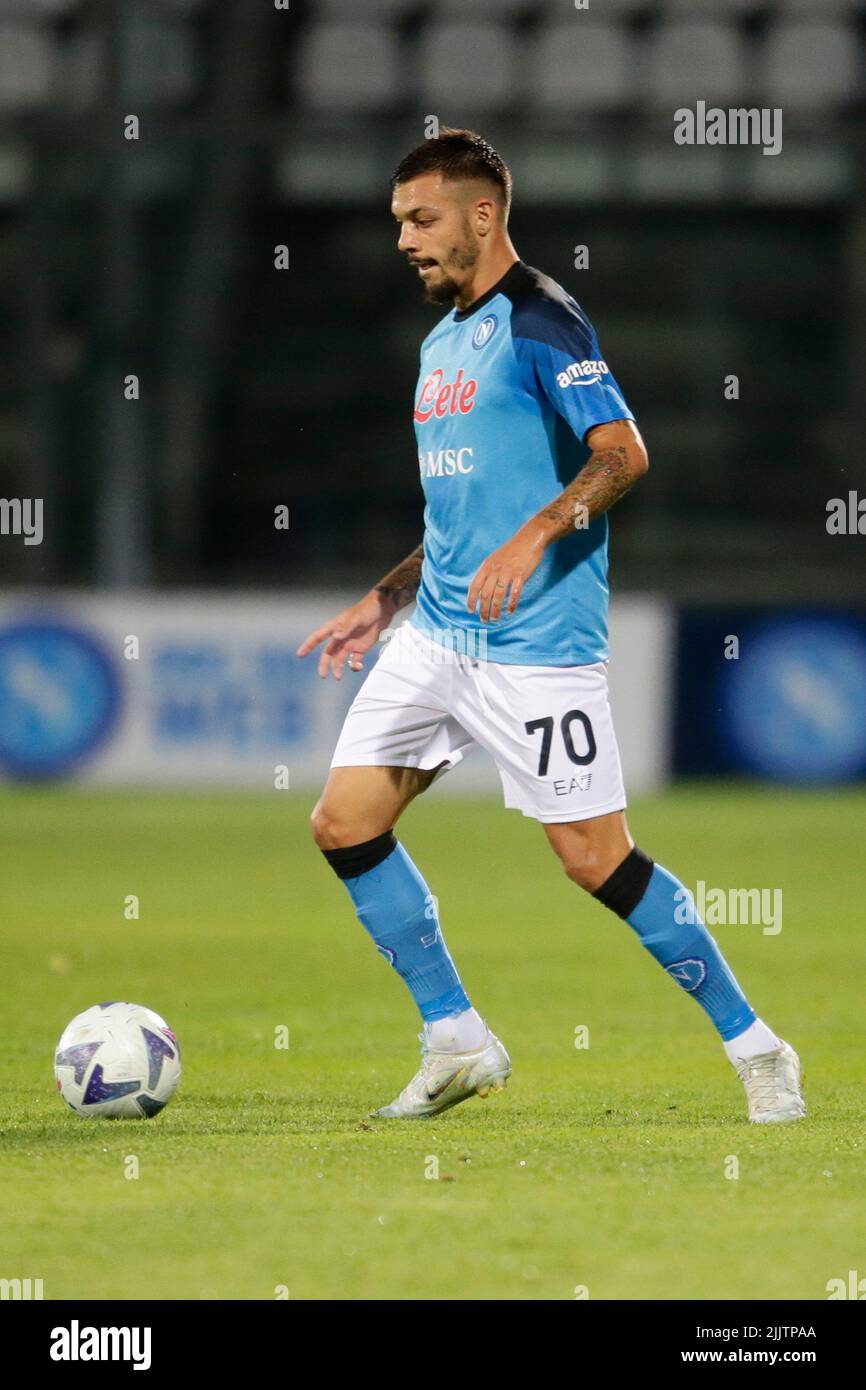 SSC Napoli's Italian forward Gianluca Gaetano controls the ball during ...