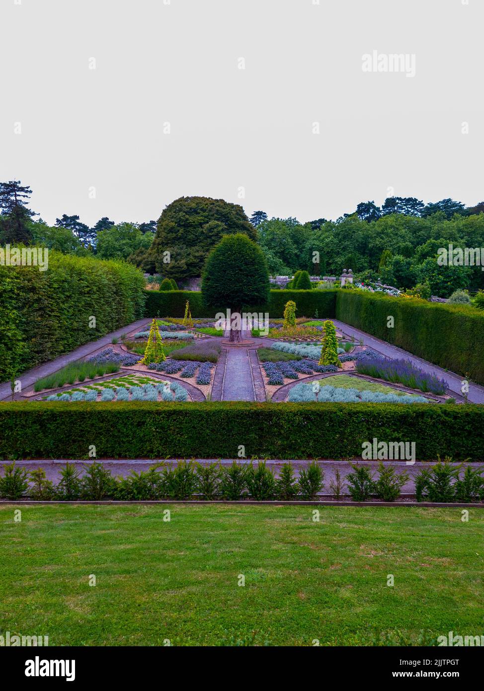A vertical shot of St. Fagan Garden in Cardiff, Wales Stock Photo