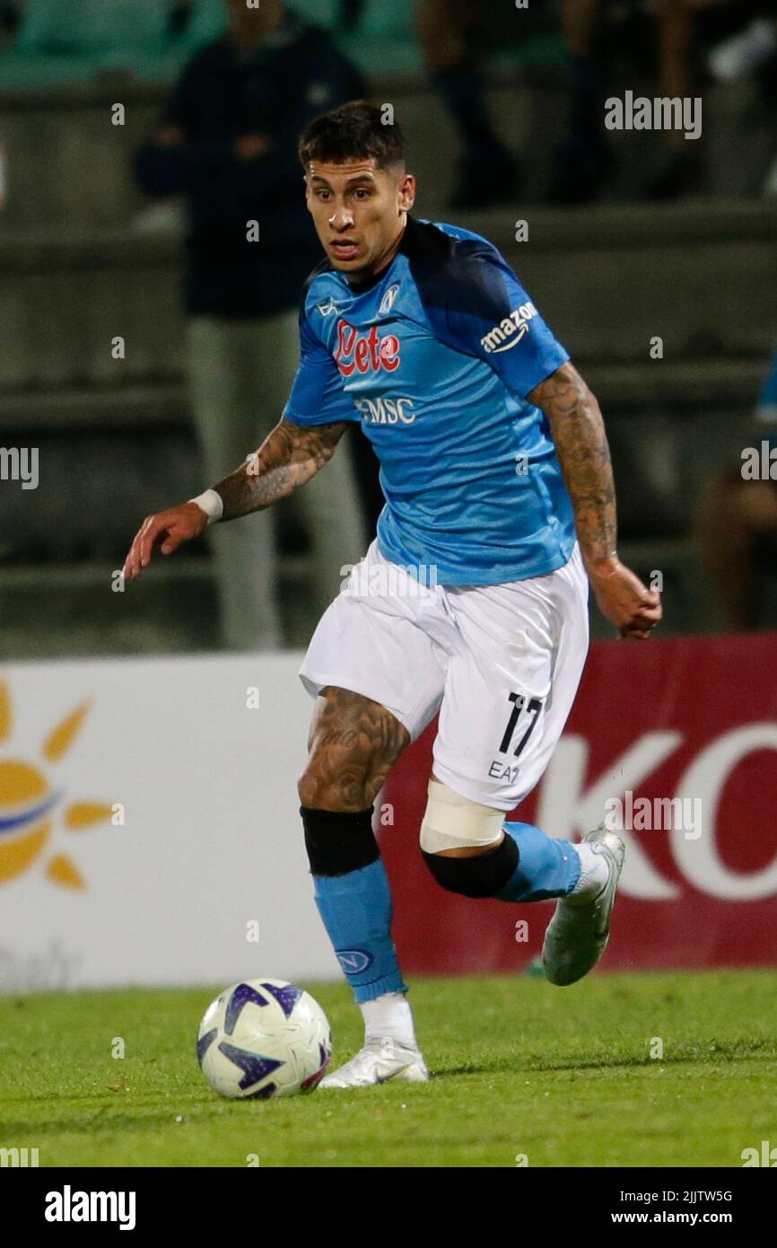 SSC Napoli's Uruguayan defender Mathias Olivera controls the ball ...