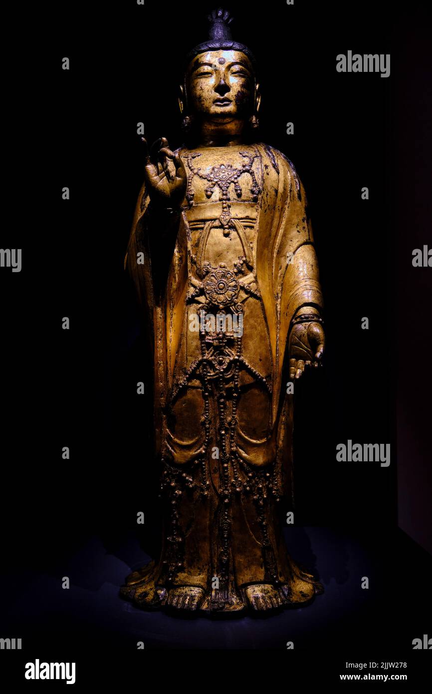 South Korea, Seoul, Yongsan-gu, National Museum, Bodhisattva Avalokiteshvara, Goryeo period, 1333 Stock Photo
