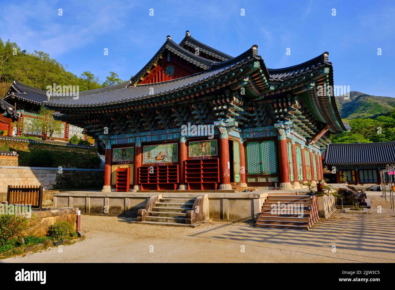 South Korea, South Jeolla province, Suncheon, Songgwangsa Buddhist temple Stock Photo