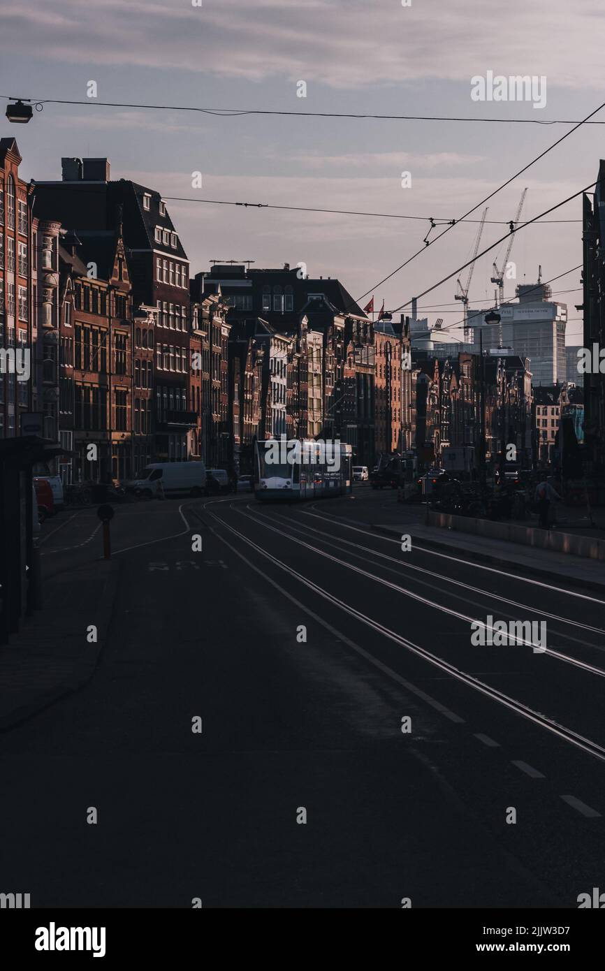 An early morning walk around Amsterdam streets Stock Photo