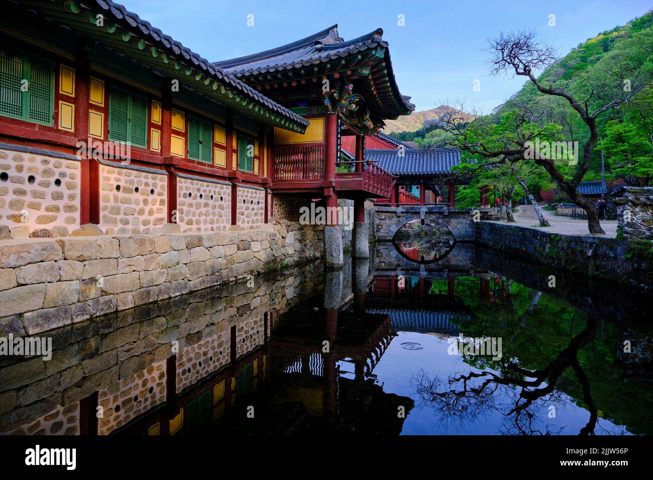 South Korea, South Jeolla province, Suncheon, Songgwangsa Buddhist temple Stock Photo