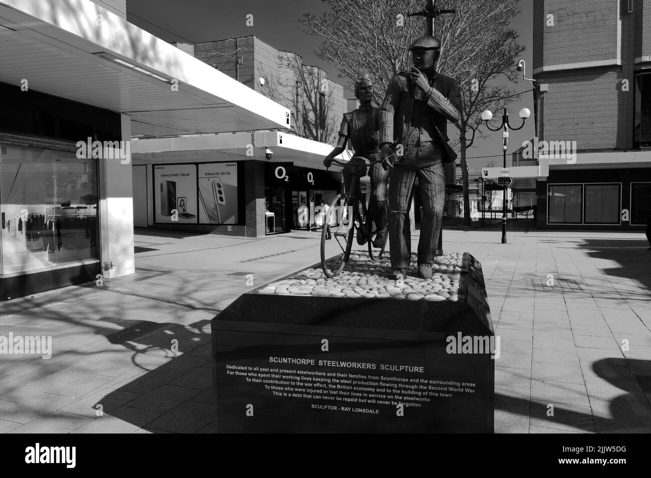 The Steelworkers sculpture, Scunthorpe town, Lincolnshire County
