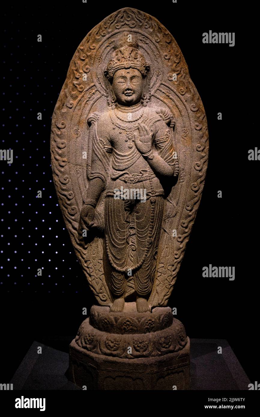 South Korea, Seoul, Yongsan-gu, National Museum, Maitreya Bodhisattva, Silla period, 8th century Stock Photo