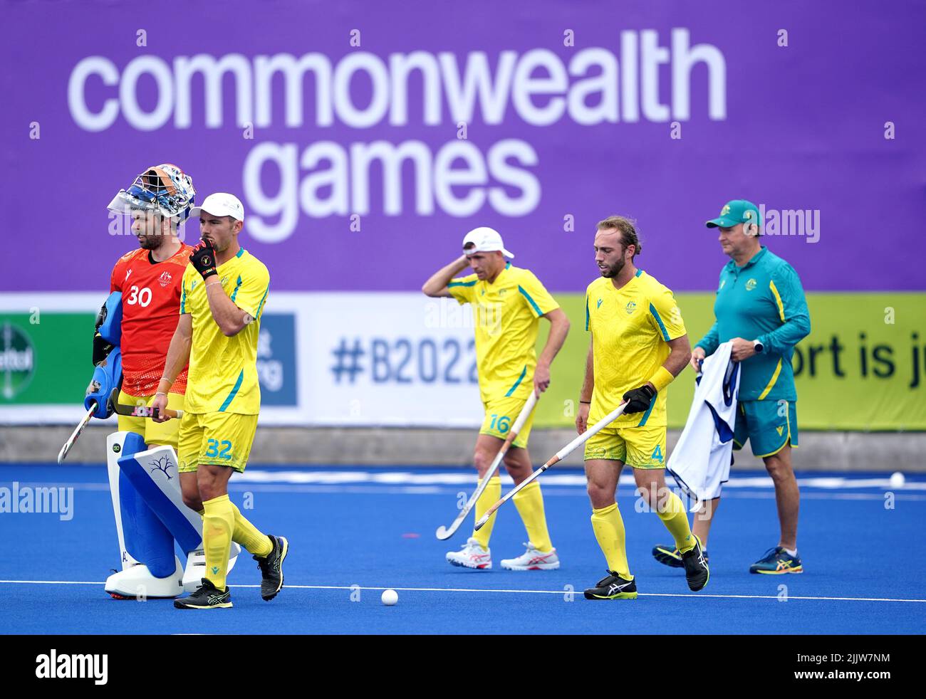 The Australian team practice at the University of Birmingham Hockey and