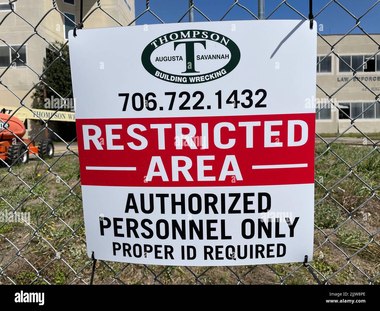 Augusta, Ga USA 03 27 22 Old closed Richmond county jail restricted