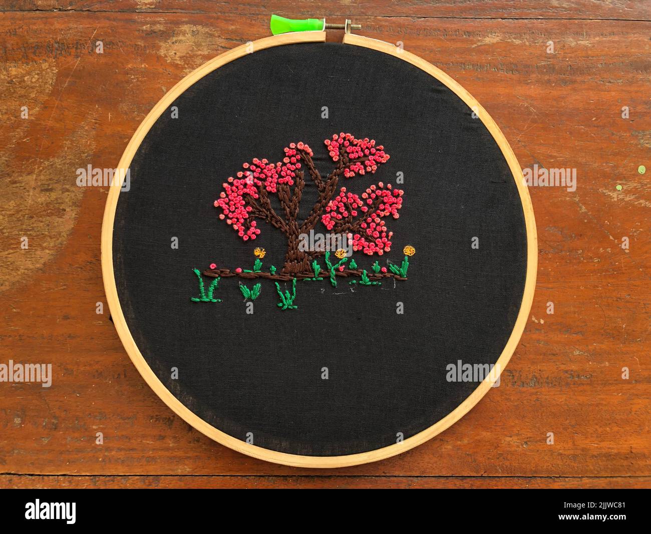 Homemade embroider pattern in hand embroidery textile Stock Photo Alamy