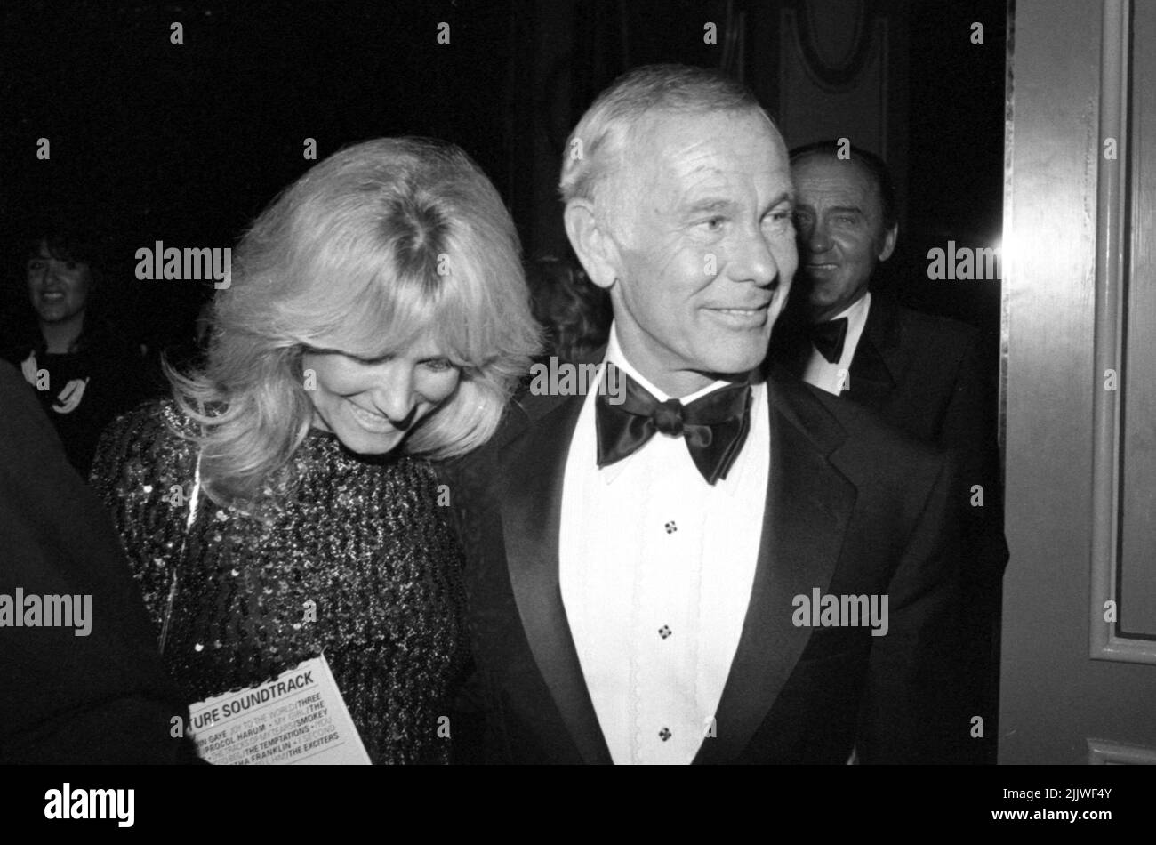 Johnny Carson with Joanna Carson at The Big Chill premiere 1983 Credit
