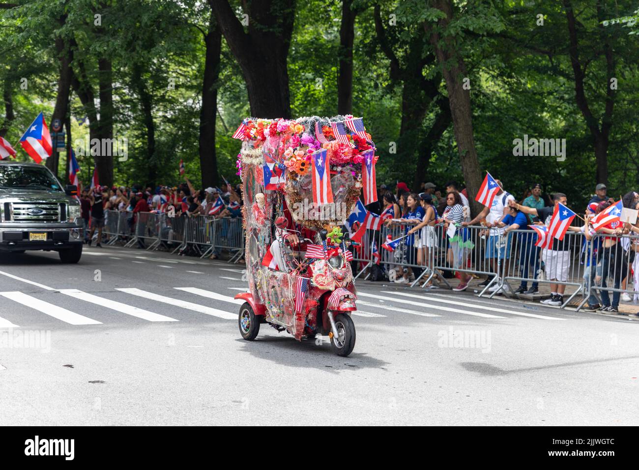 Festive parade on the Puerto Rican Day 2022 in NYC, USA Stock Photo