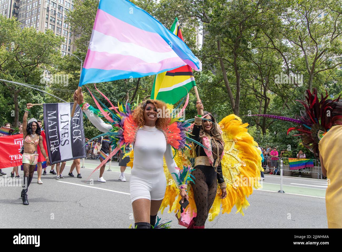 The people celebrating Pride Month Parade 2021 on the streets of New ...