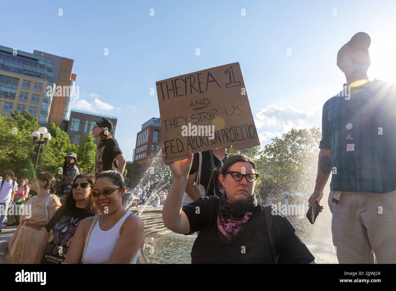 Female protesters fighting for women #39 s rights at demonstration after