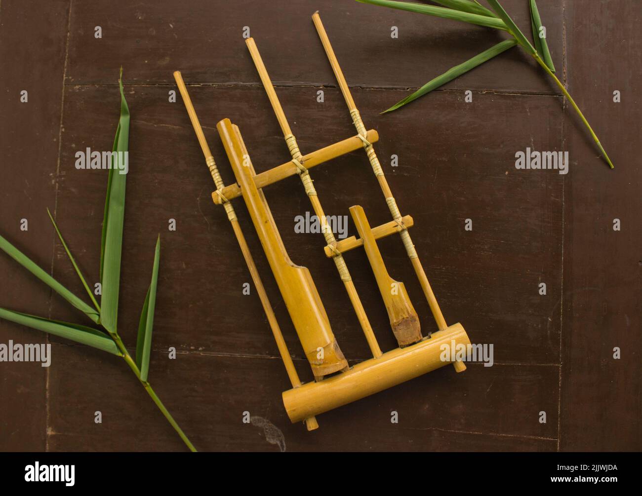 Angklung, the traditional sundanese musical instrument made from bamboo