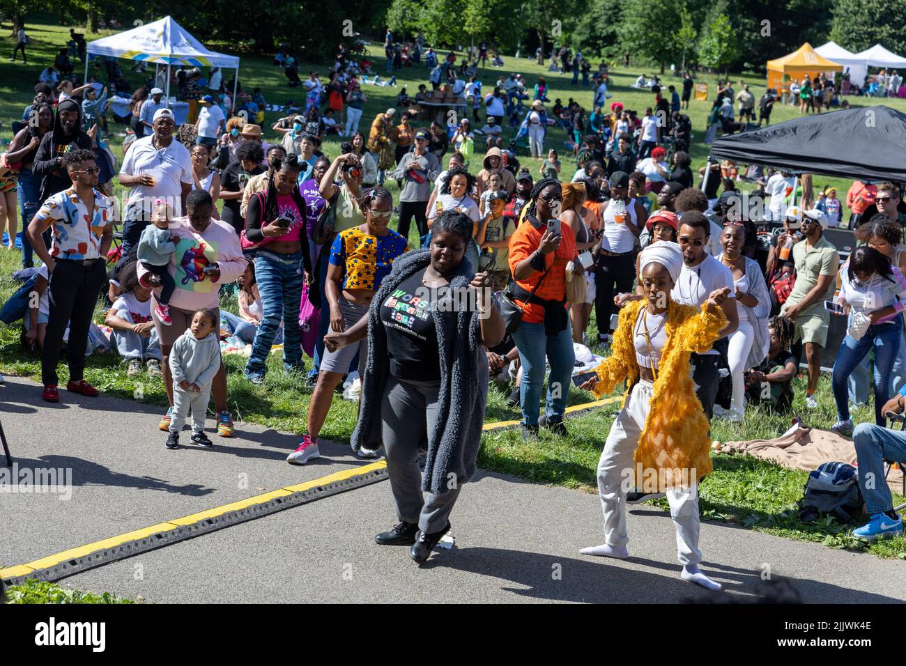A crowd at the 13th Annual celebration in Prospect Park