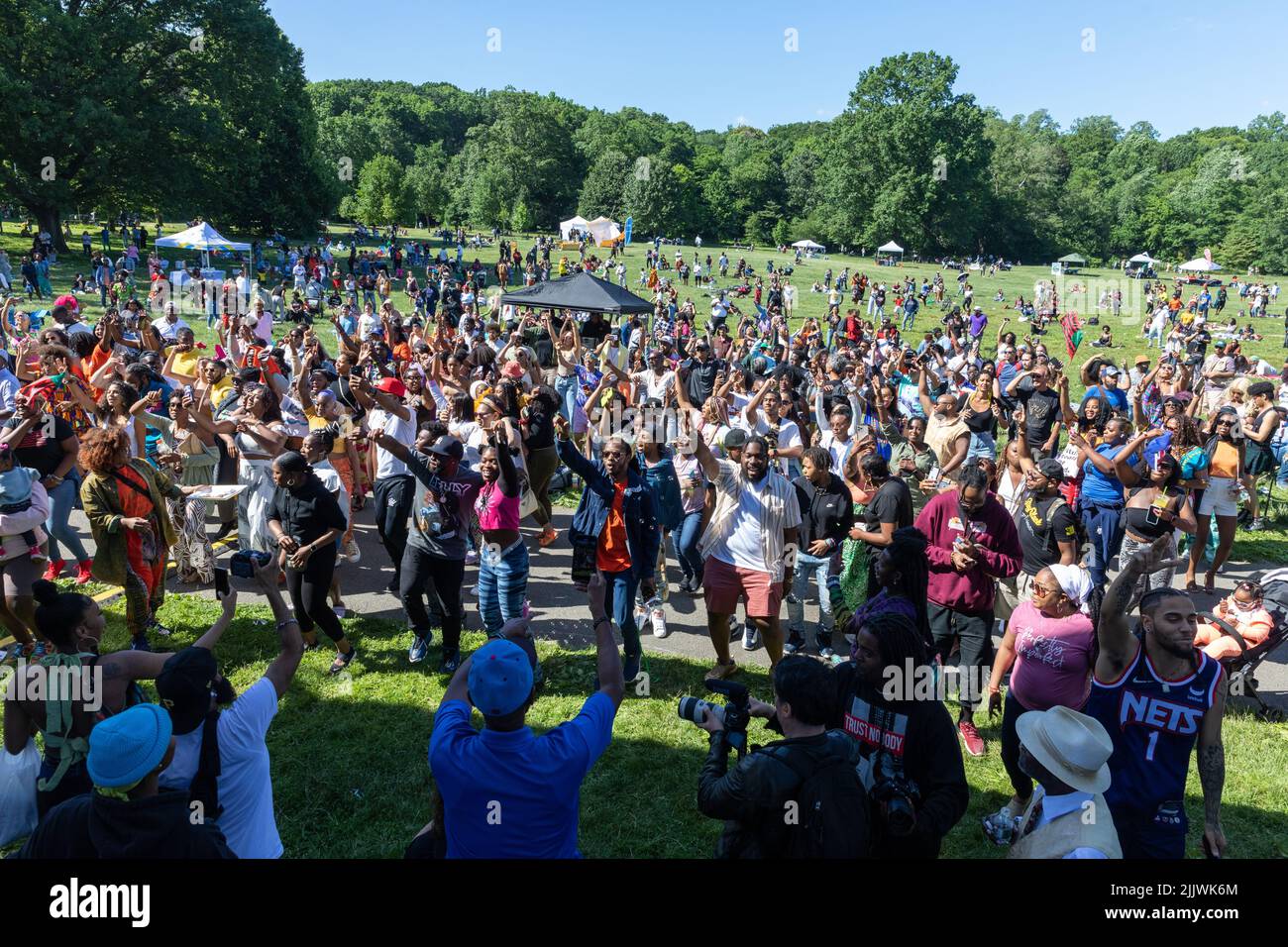 A crowd at the 13th Annual celebration in Prospect Park