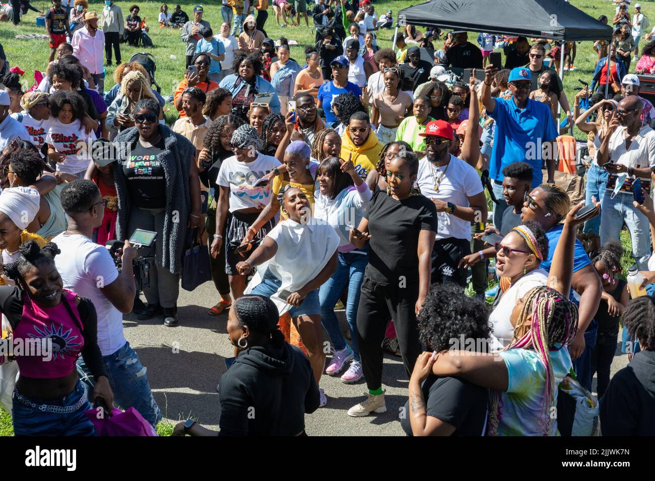 A crowd at the 13th Annual celebration in Prospect Park
