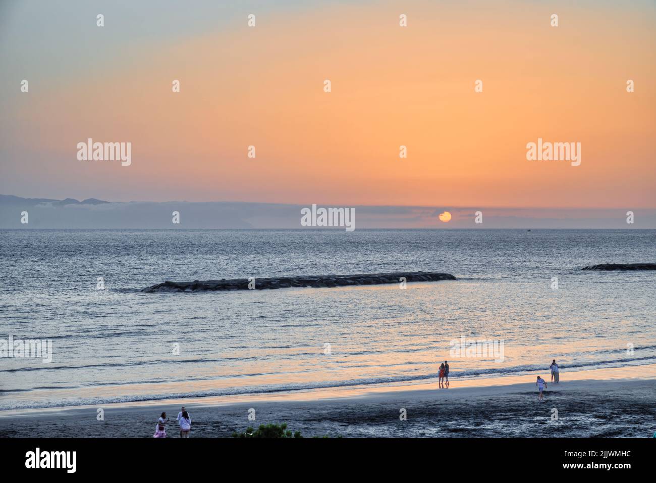 Sonnenuntergang an der Costa Adeje Stock Photo