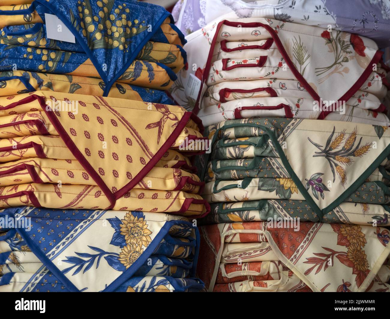 provence france fabric provencal detail at the market Stock Photo