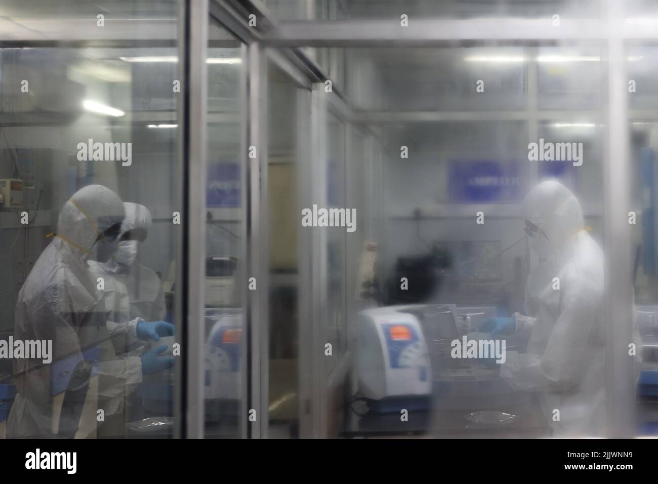Chennai, Tamil Nadu, India. 28th July, 2022. Health workers wearing