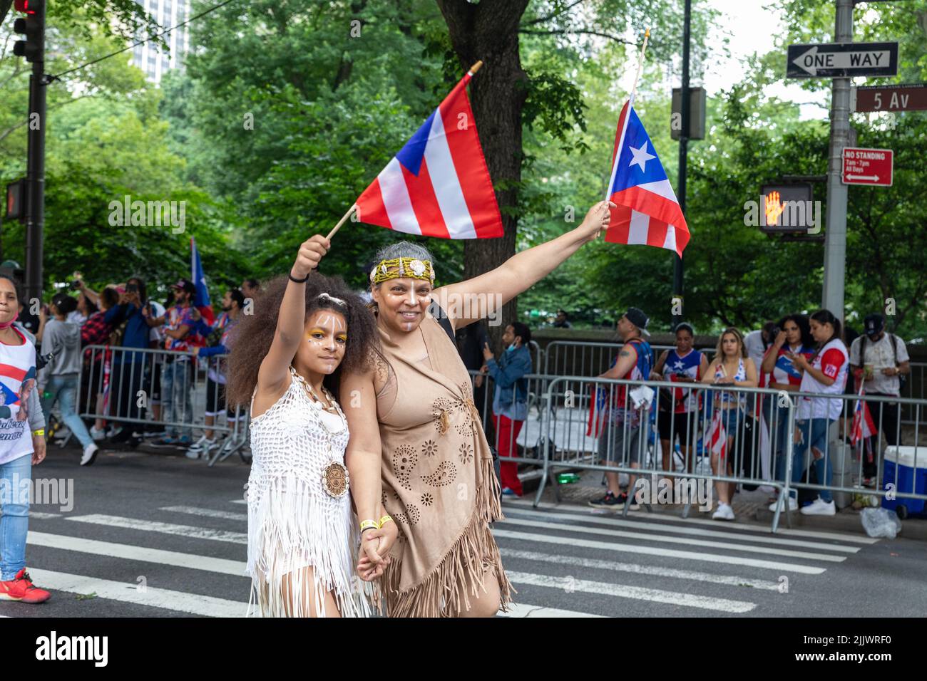 A mother with her daughter celebrating the Puerto Rican Day Parade in ...