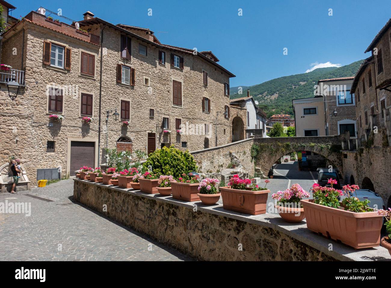 Subiaco, an ancient town near Rome, Italy Stock Photo