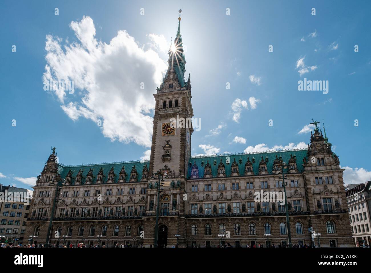 Frontview of the Hamburg City Hall. It is the seat of local government
