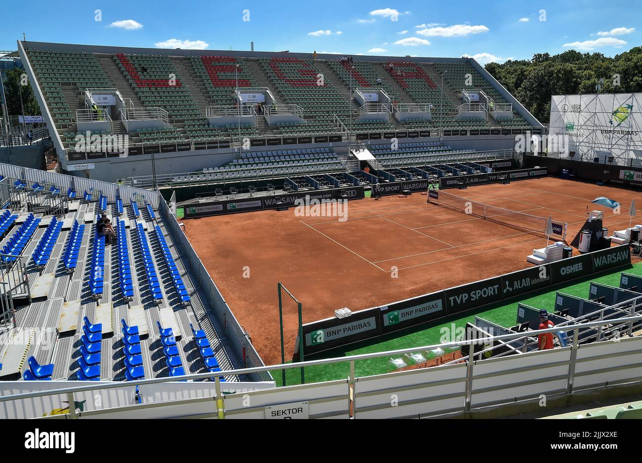 WARSAW, POLAND - JULY 28: General view of Legia Tenis and Golf during the  WTA250 BNP Paribas