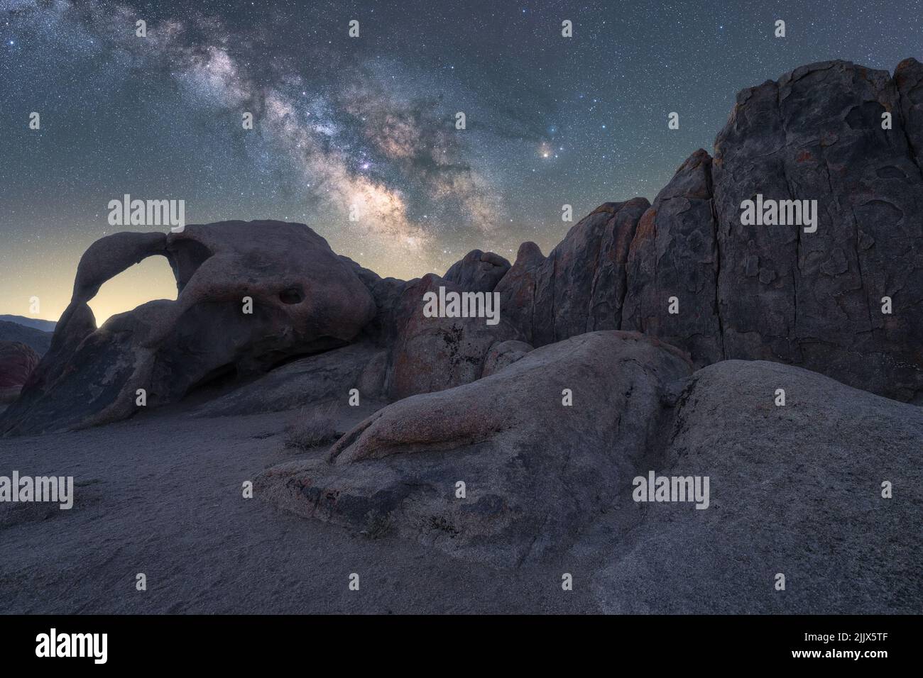 Spectacular landscape of rocks in highlands on background of sky with ...