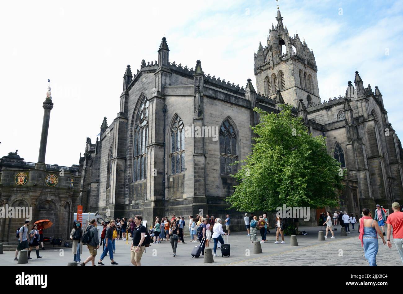 st giles cathedral edinburgh royal mile scotland in summer 2022 UK Stock Photo