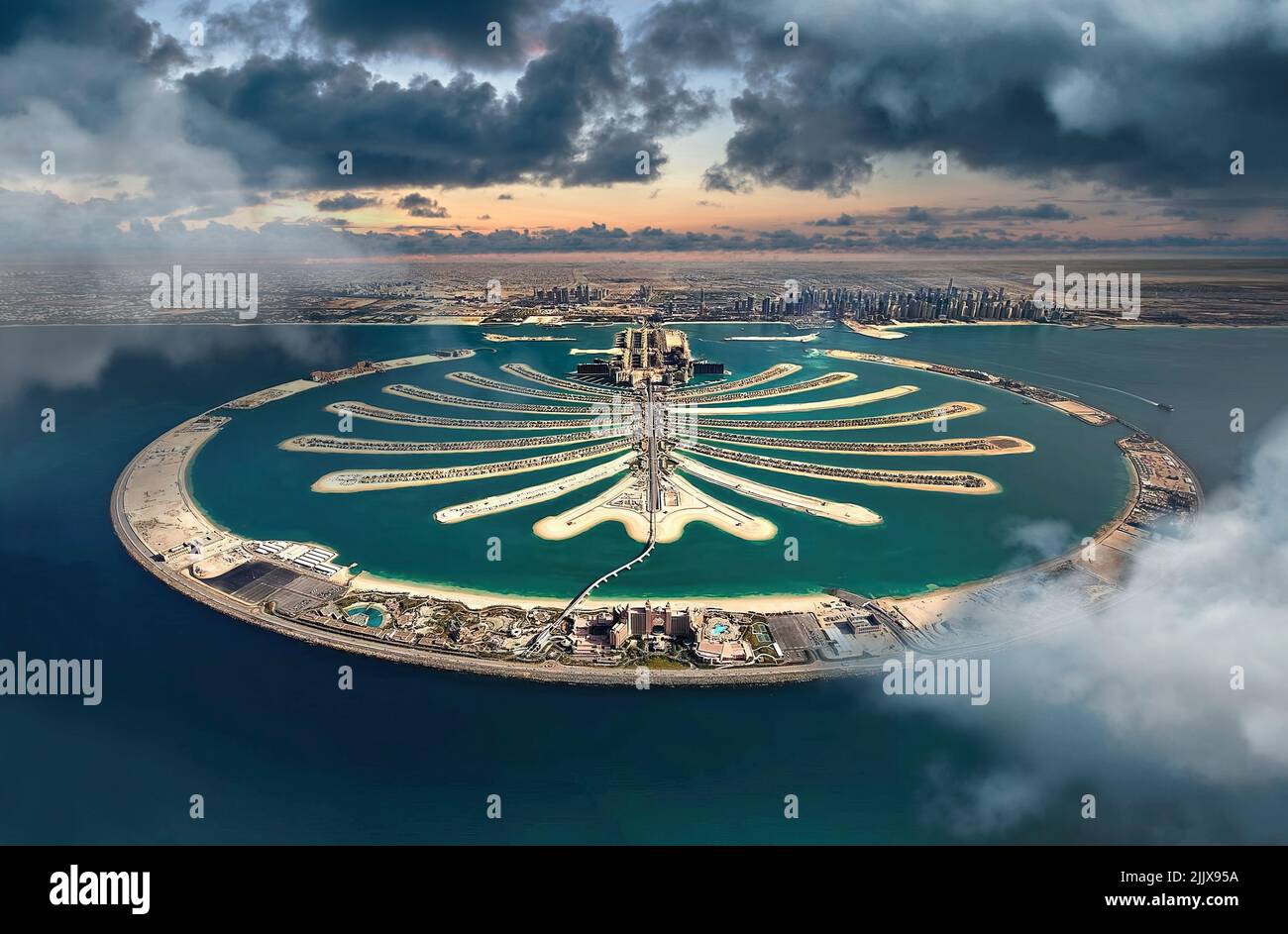 Jumeirah Palm Island, Dubai Stock Photo