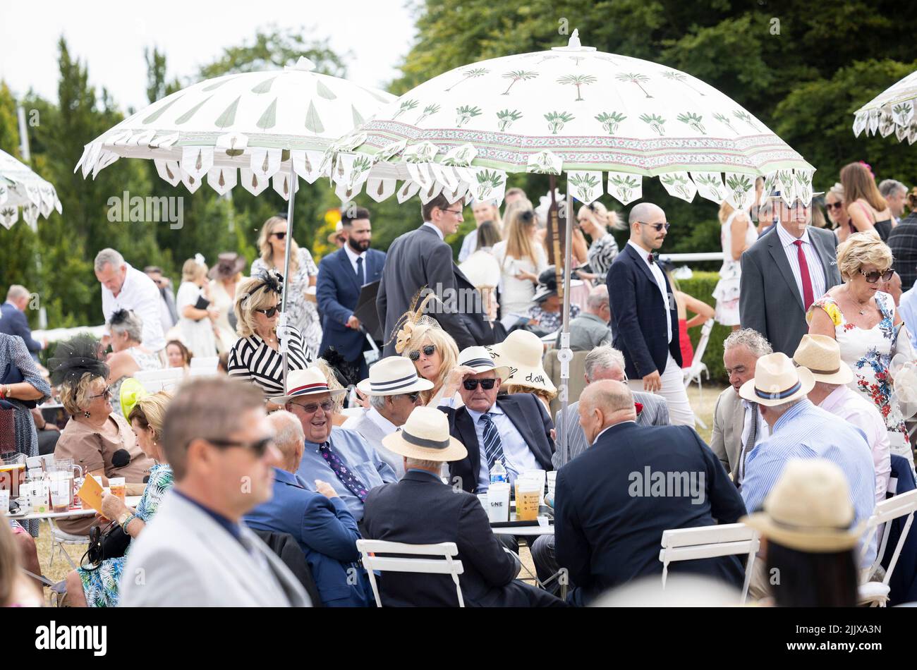 Racegoers soak up the action on day three of the Qatar Goodwood