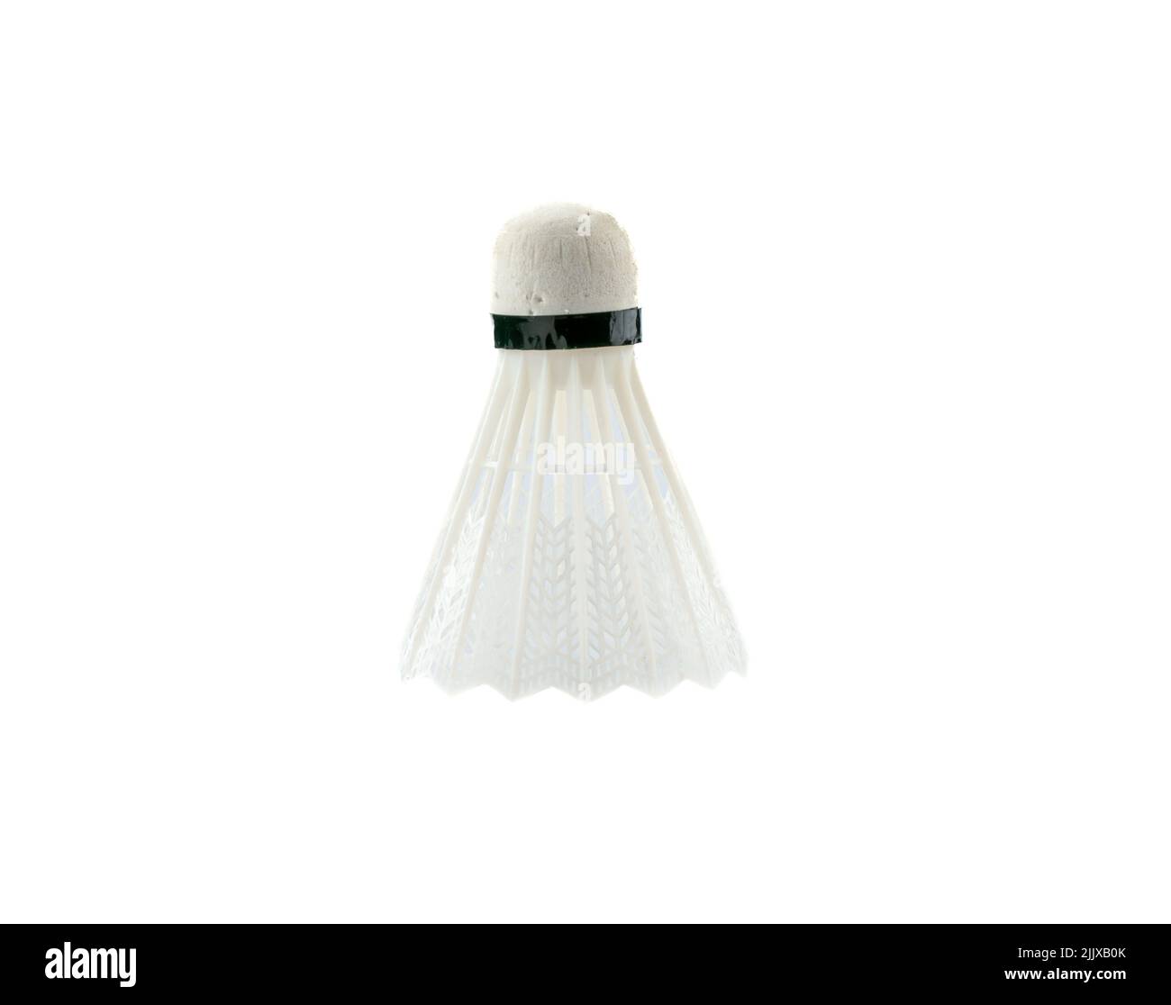 Plastic shuttlecock for playing badminton isolated on a white