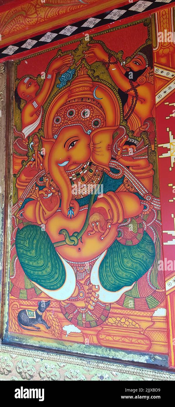 GuruvayoorKeralaTraditional mural paintings were painted on