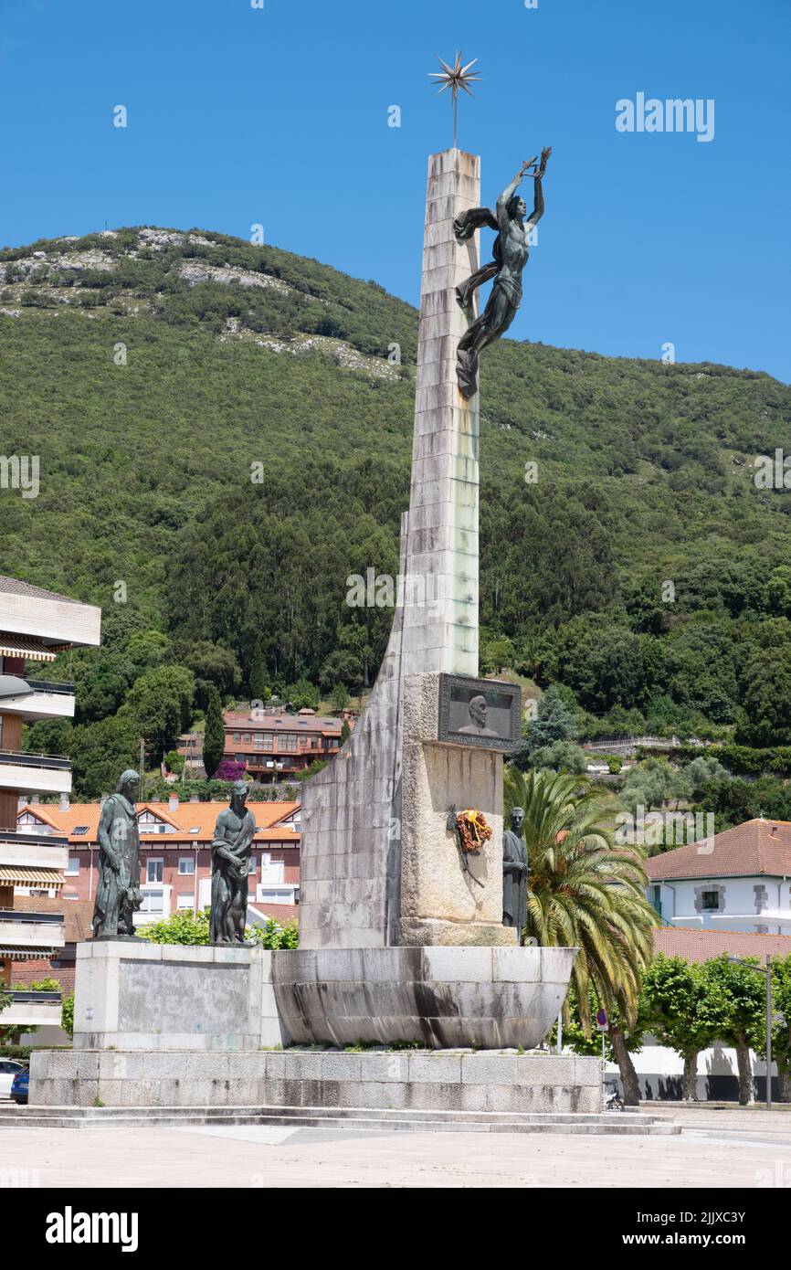 Monument to D. Luis Carrero Blanco, Santona, Cantabria Stock Photo