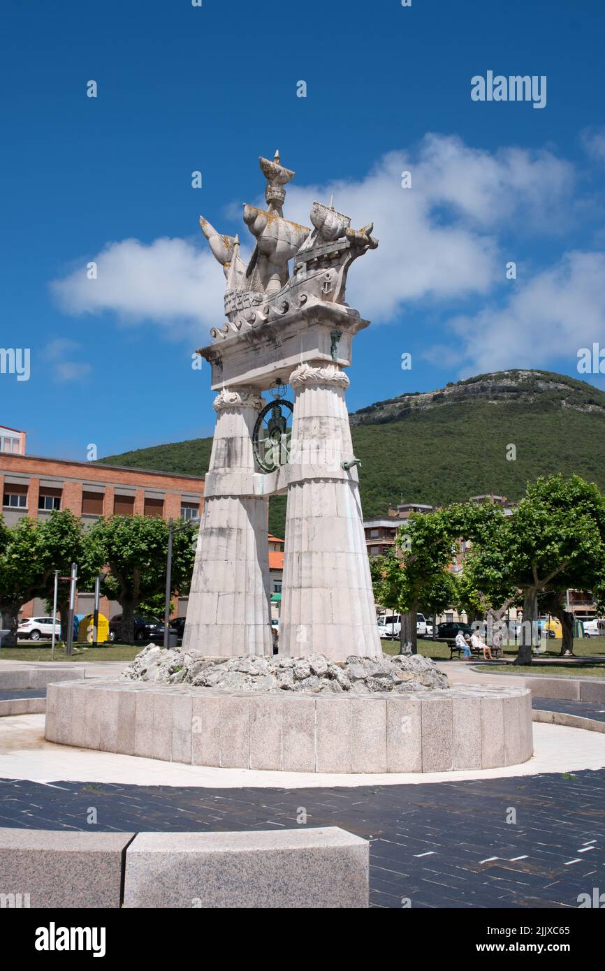 Monumento A Juan de La Cosa in Santona, Cantabria Stock Photo