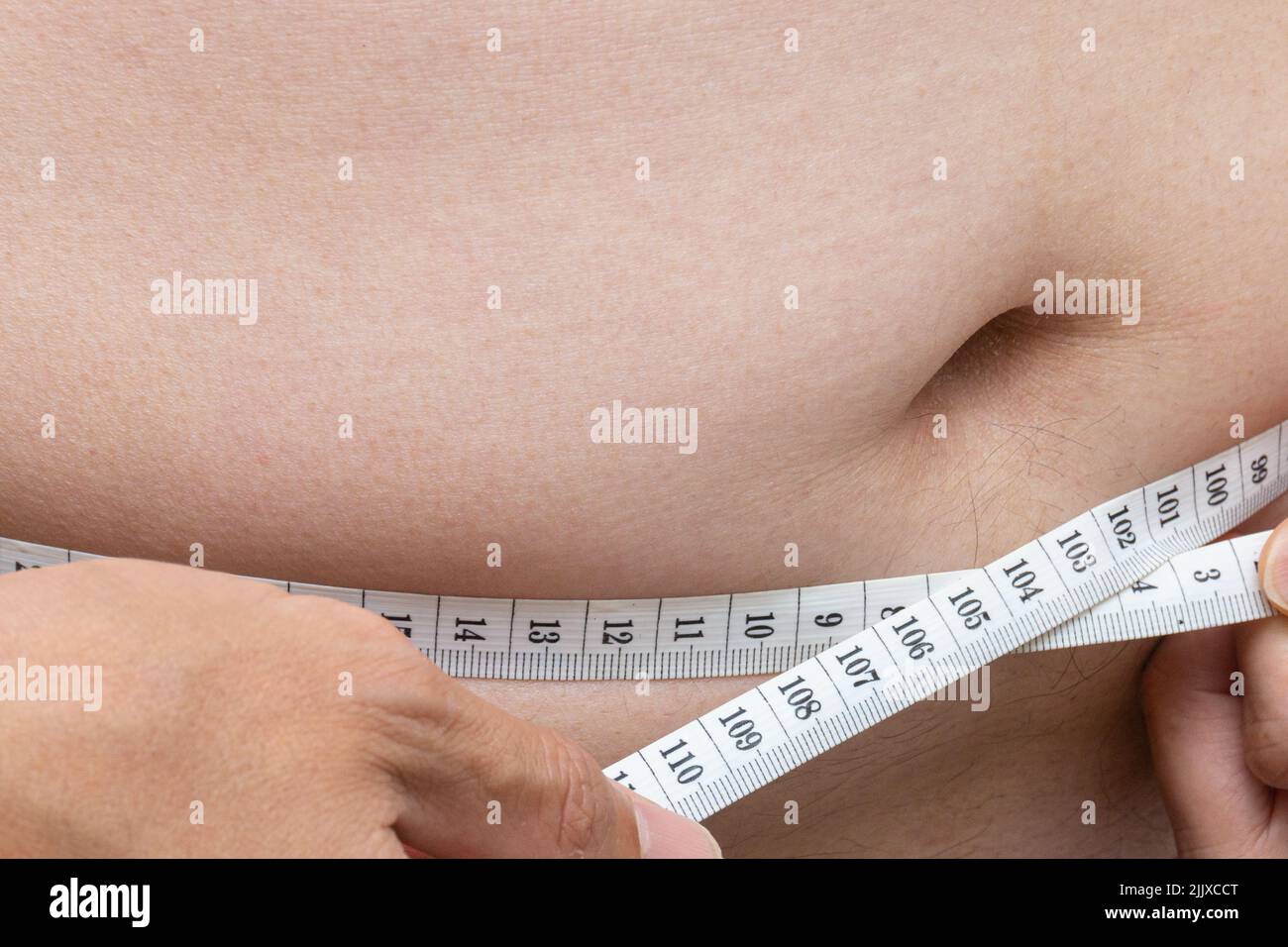 Tape measure to measure various body parts Stock Photo