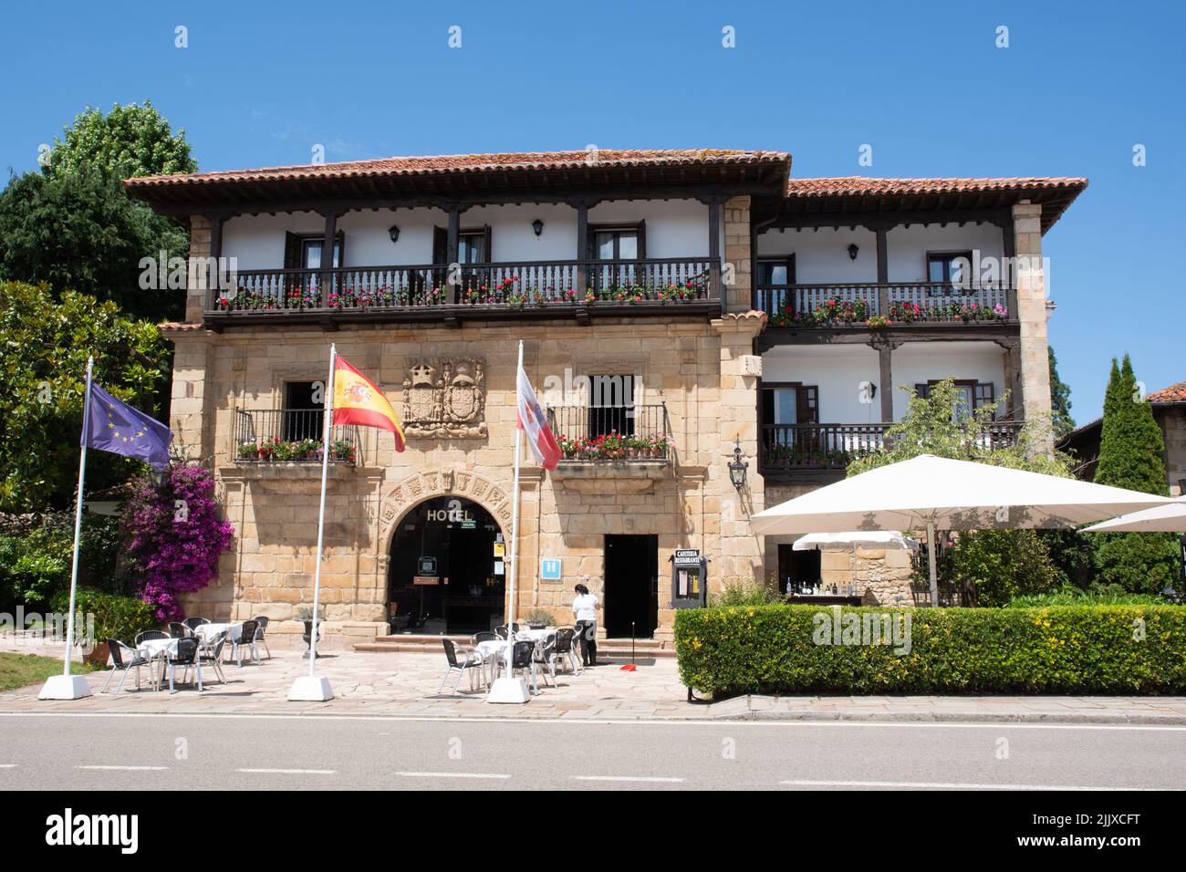 Hotel Museo Los Infantes, Santillana del Mar Stock Photo