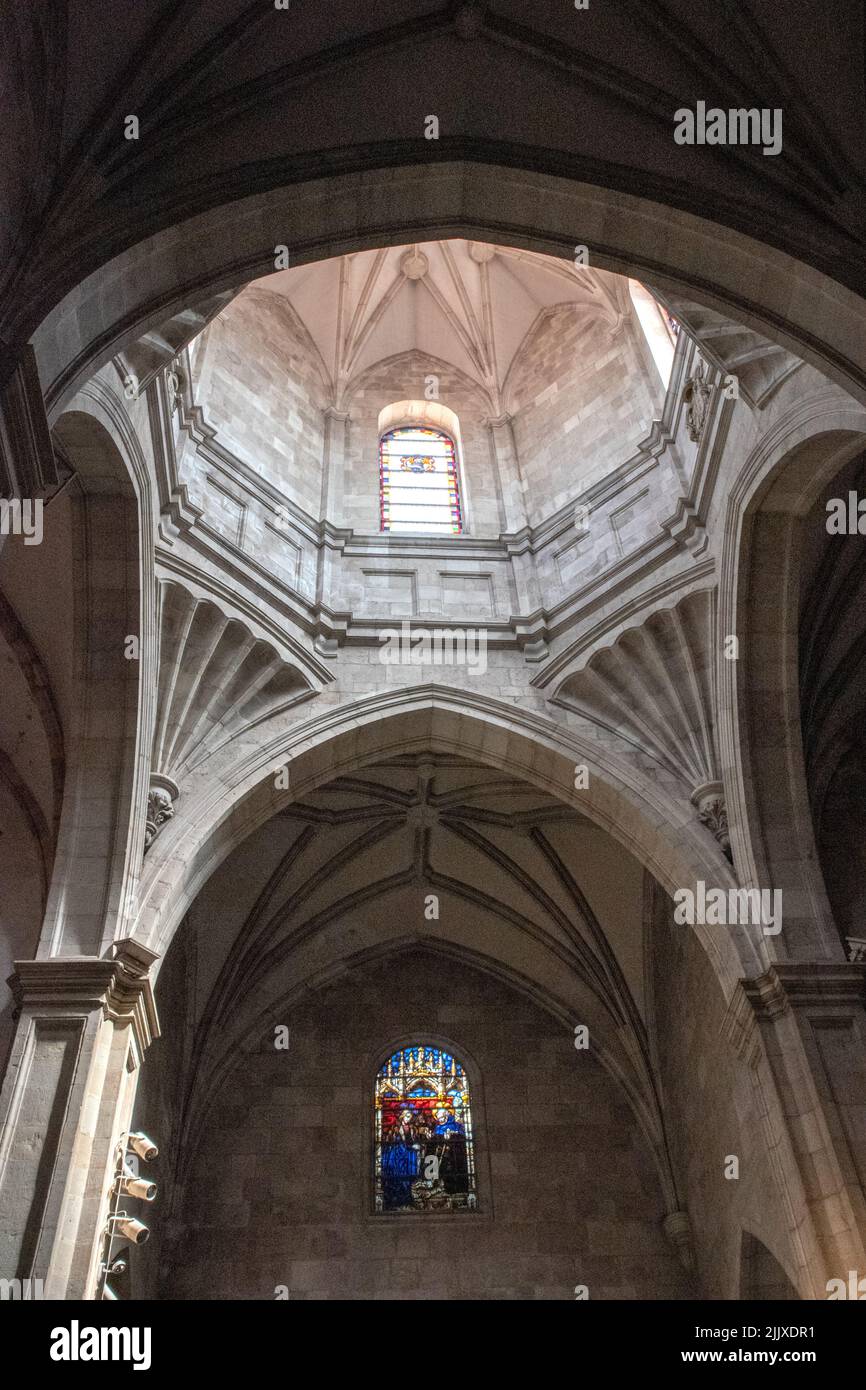 Interior of Santander Cathedral Stock Photo