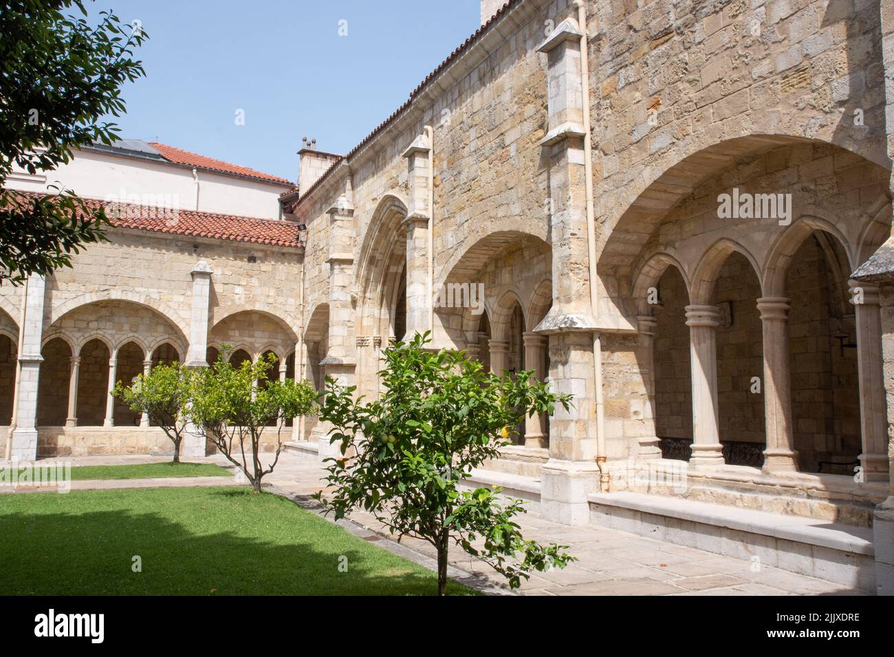 The cloisters Santander Cathedral Stock Photo