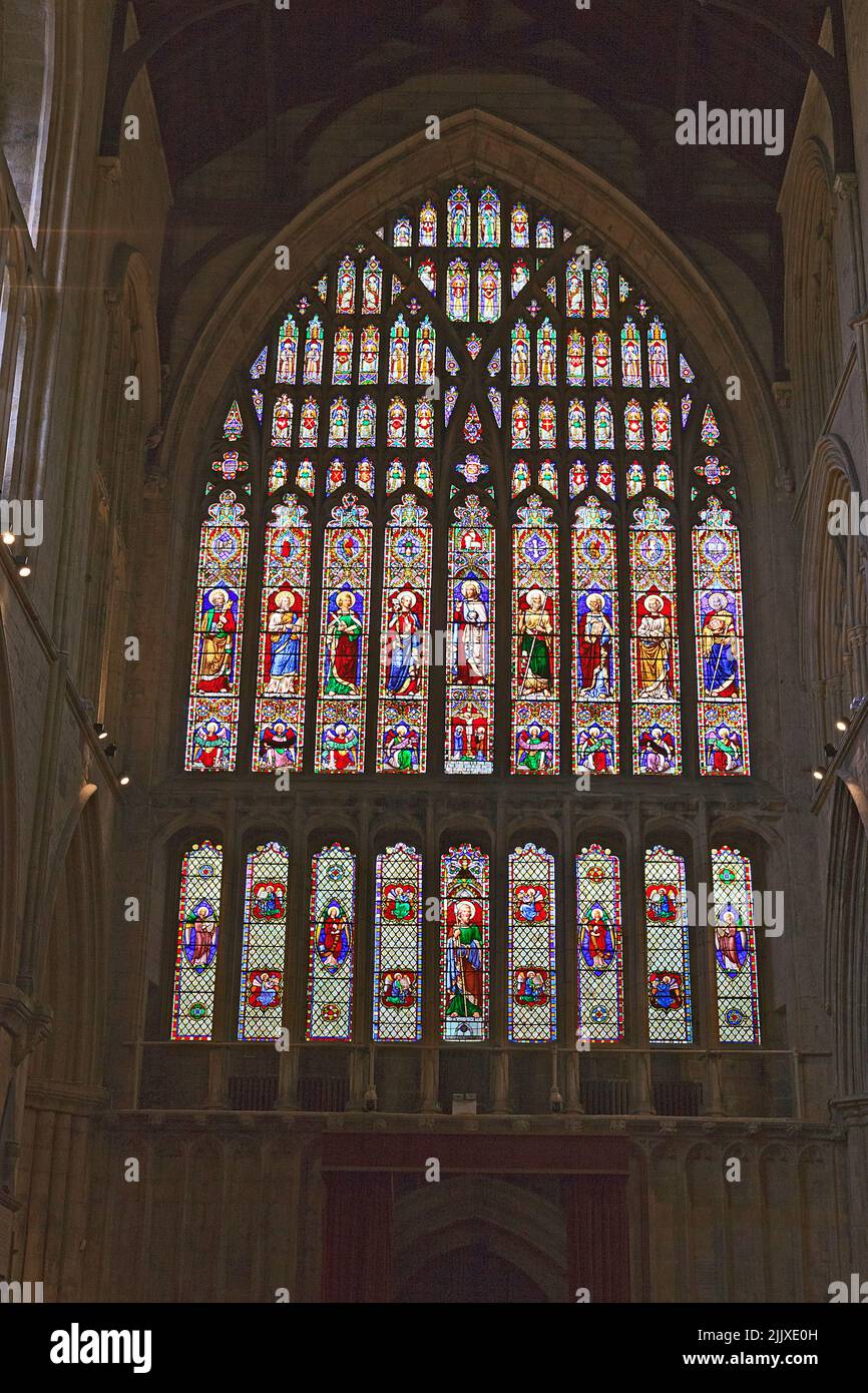 The Great West Stained Glass Window of the Priory Church of St Mary in
