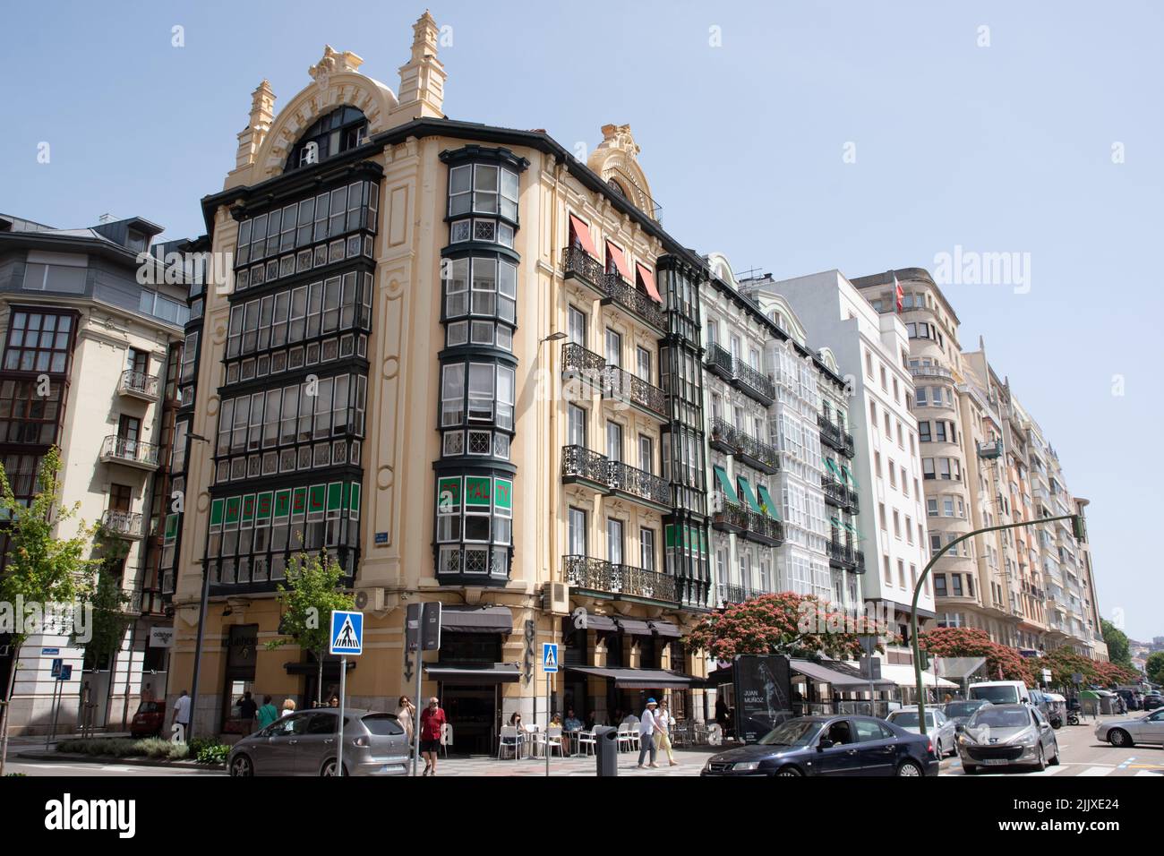 Calle de Calderon de la Barca Santander Stock Photo