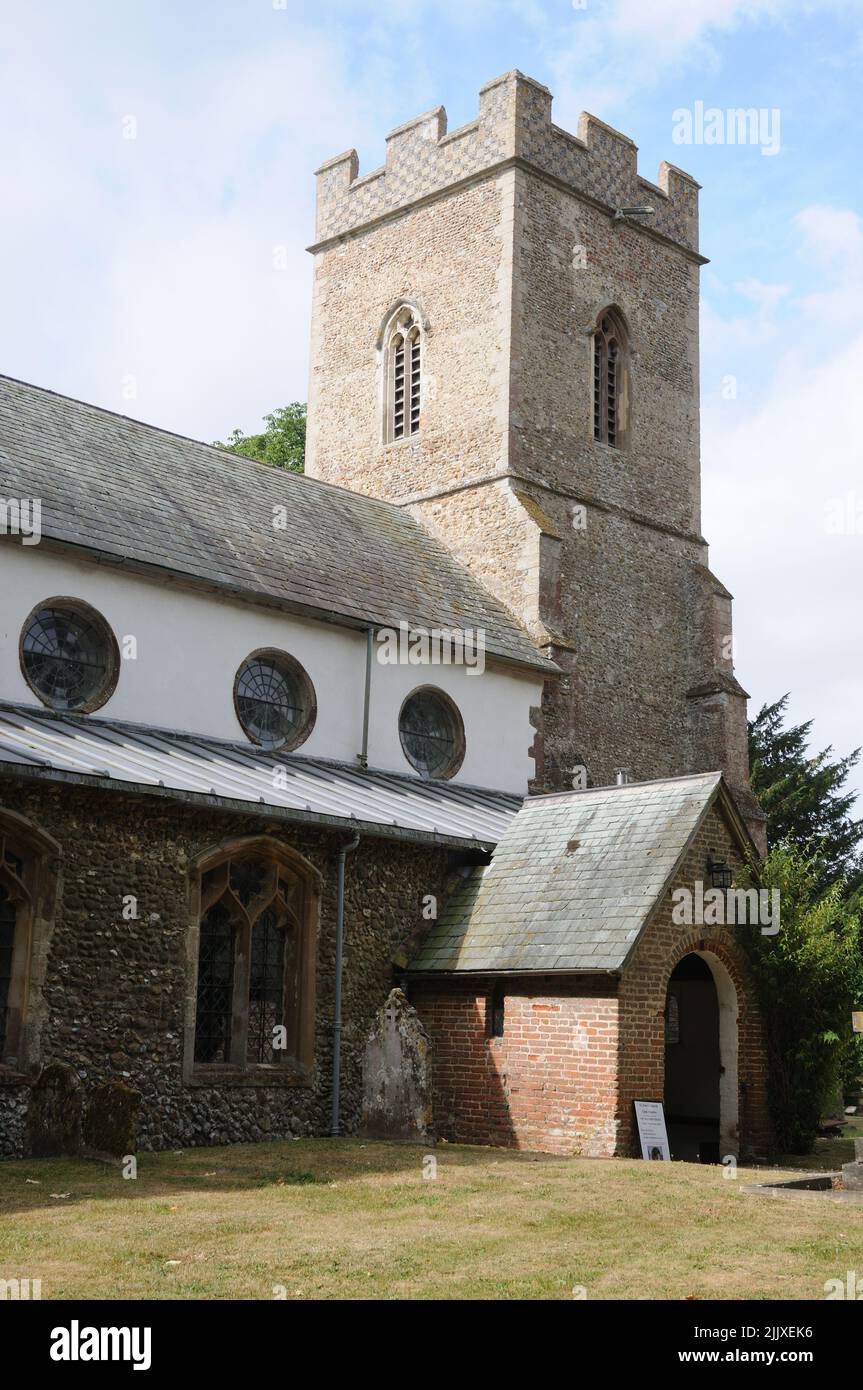 St Peter's Church, Little Thurlow, Suffolk Stock Photo