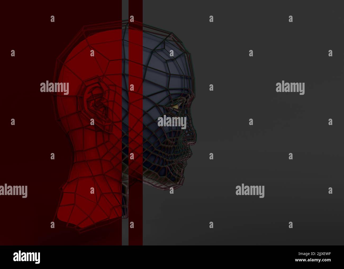 Android virtual head stock photo alamy