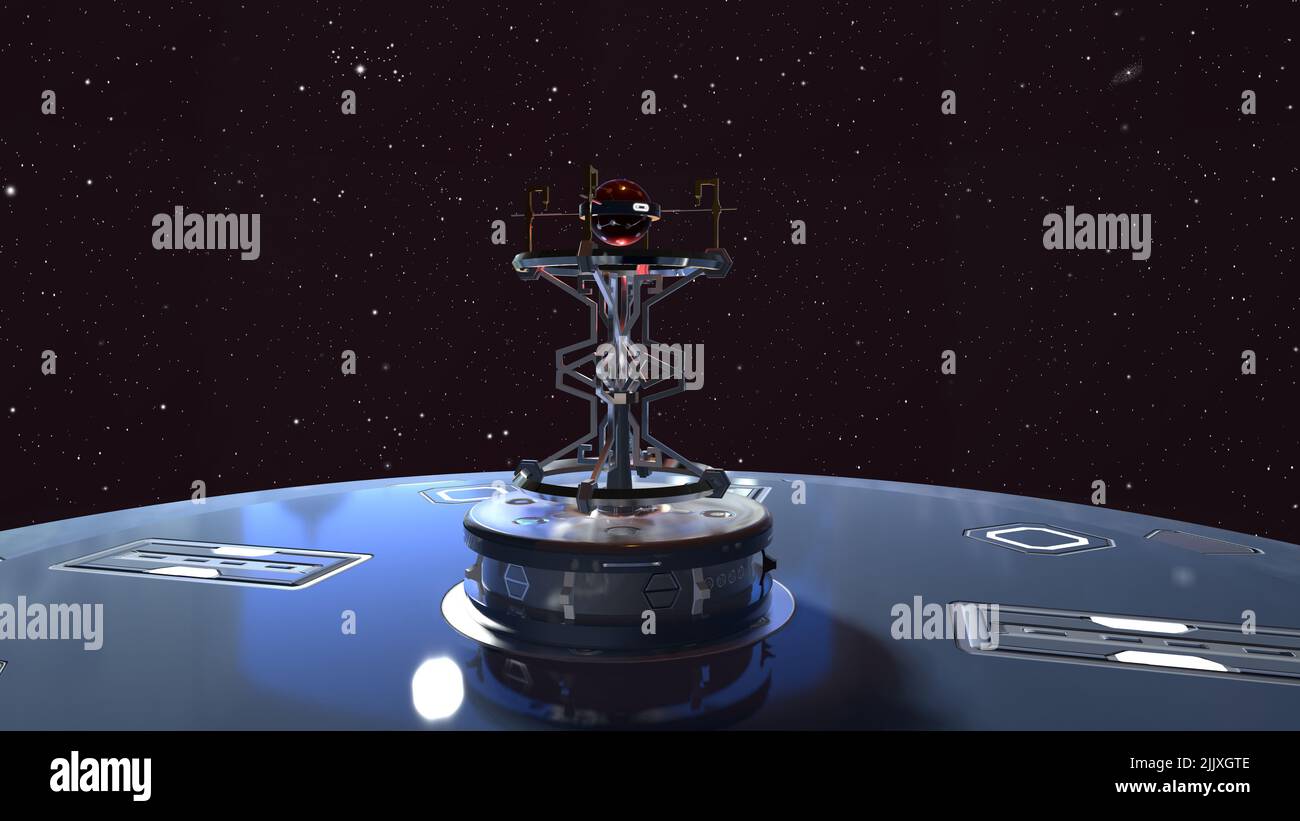 Fantastic machine in a space environment Stock Photo Alamy