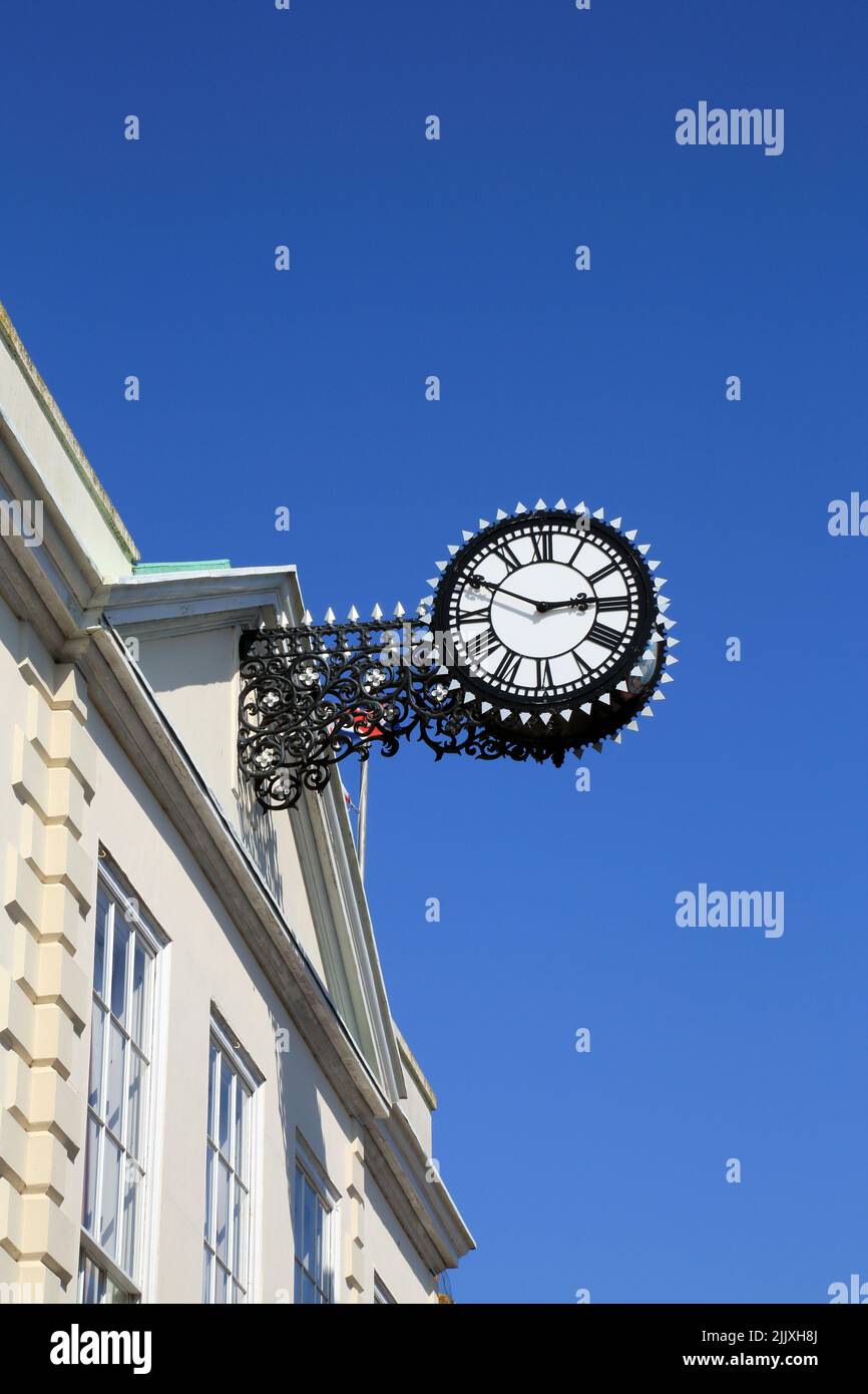 Clock on Town Hall, High Street, Hythe, Kent, England, United Kingdom Stock Photo Alamy