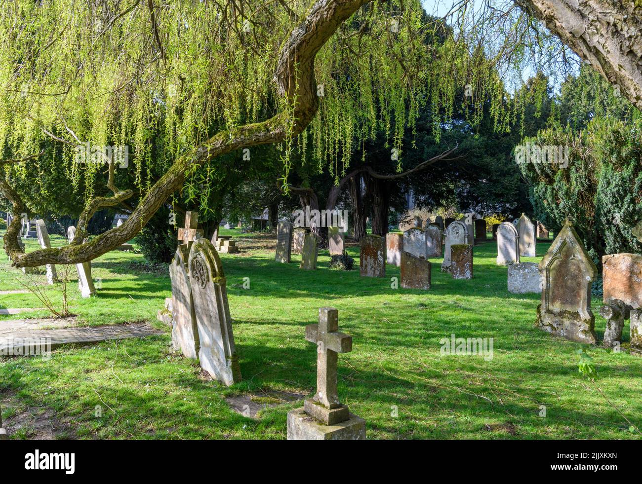 Cemetary at Church of the Holy trinity, Stratford-upon-Avon, Warwickshire, West Midlands, England. Stock Photo