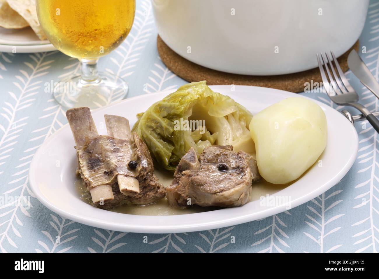 Fårikål (Lamb & Cabbage Stew), a Norwegian national dish Stock Photo